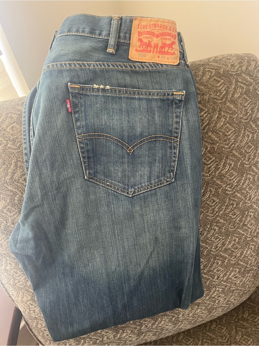 Levi's Blue Denim Jeans with Back Pocket Tab